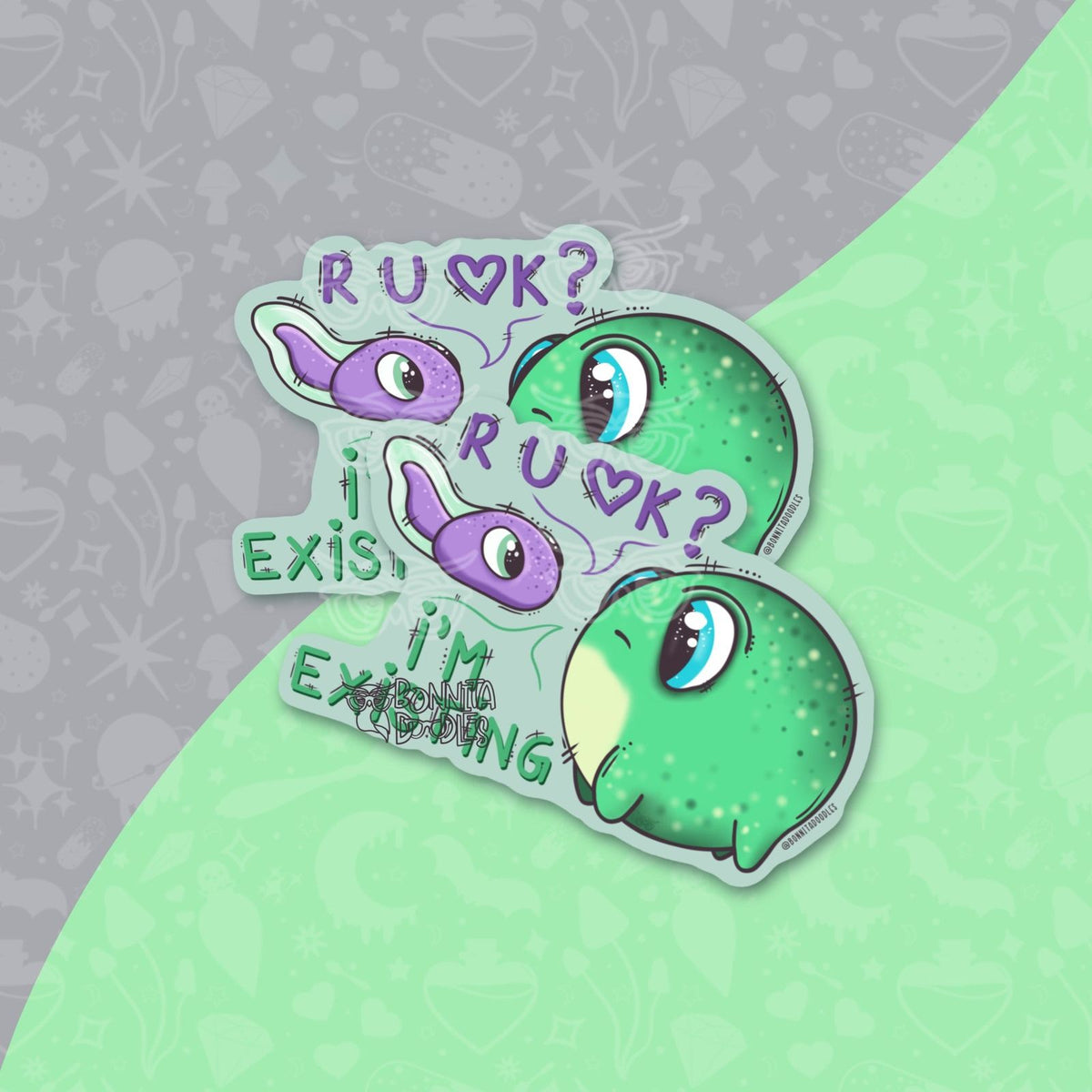 R u ok? I exist | Large vinyl sticker