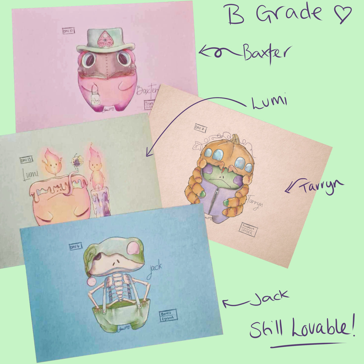 Frogtober B Grade A6 Prints