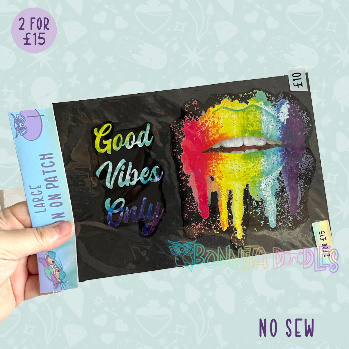 Fun Art patches 2 for £15 | Various Designs | Last Chance