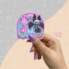 Masked Wreck | Large matt vinyl or holographic sticker