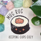 Mug Rug kawaii sushi - MADE TO ORDER