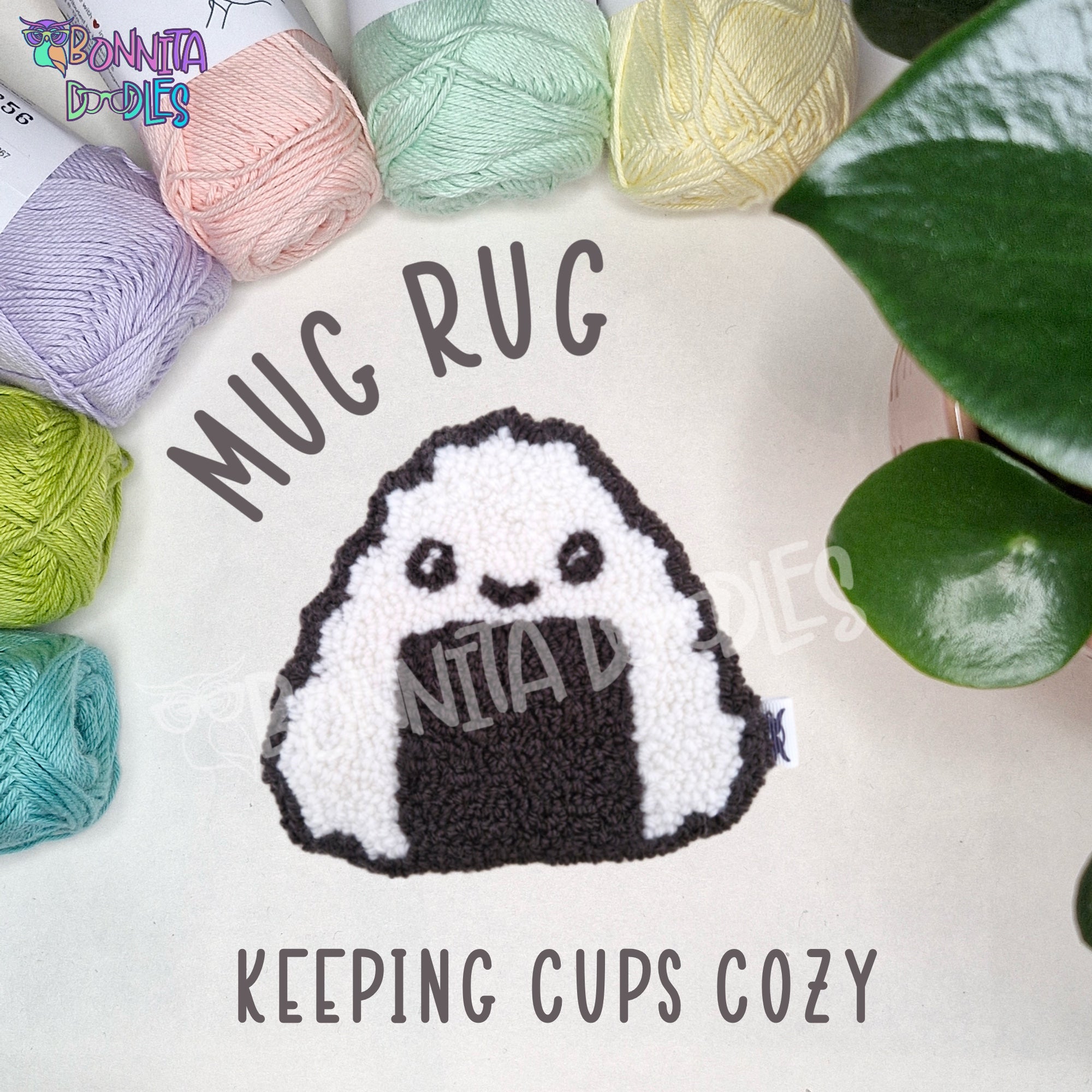 Mug Rug kawaii sushi - MADE TO ORDER