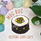 Mug Rug kawaii sushi - MADE TO ORDER