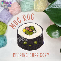 Mug Rug kawaii sushi - MADE TO ORDER
