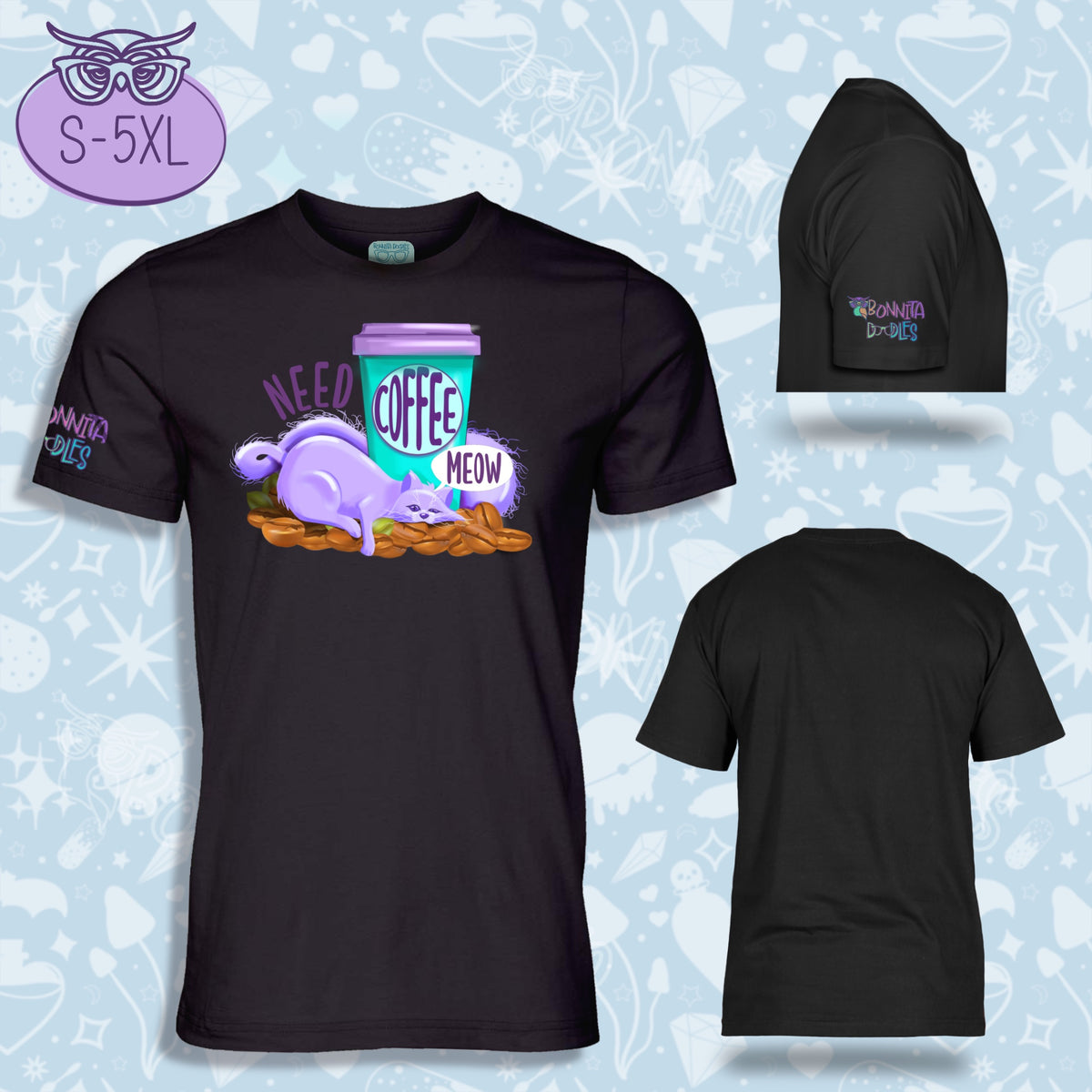 Coffee meow | Unisex T-Shirt | Made to order