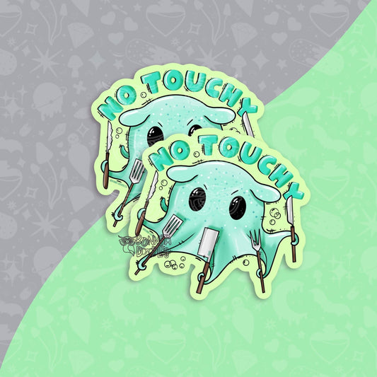 No touchy octopus vinyl sticker