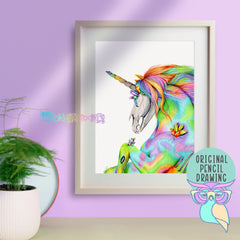 Opal Aura | Unicorn | Original Drawing