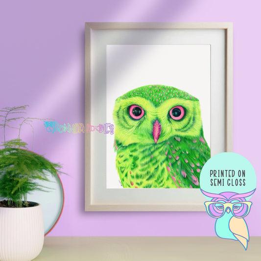 Art print | Little Owl | Peridot