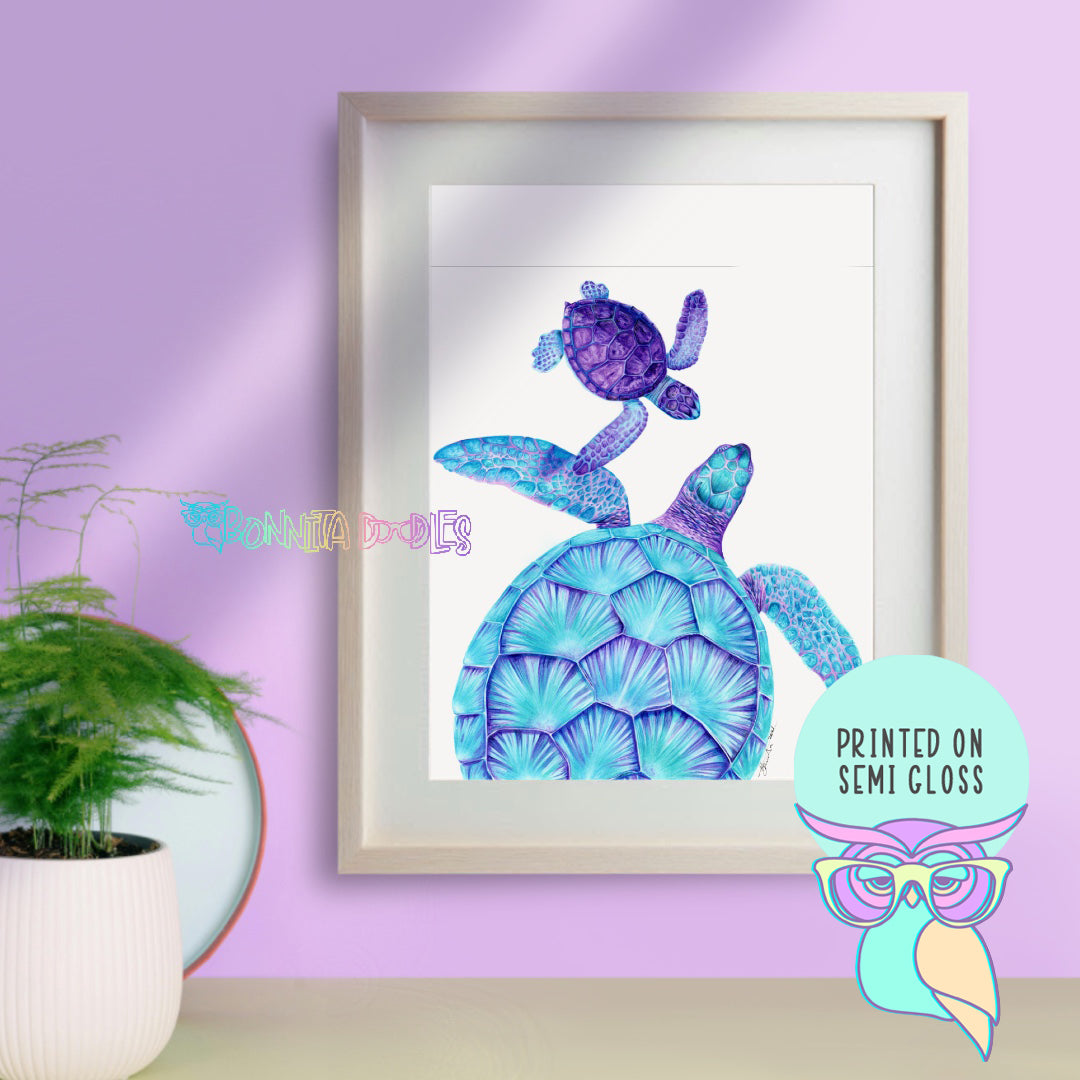 Art Print | Sapphire | Turtles