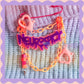 Orange & Purple | Neurospicy | Handmade 75mm Orange pin