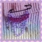 Purple Glitter | Neurospicy | Handmade 75mm black pin