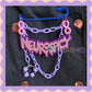 Purple & Blue | Neurospicy | Handmade 75mm Blue pin