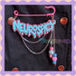 Pink & Blue | Neurospicy | Handmade 75mm Pink pin