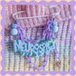 Blue & Purple | Neurospicy | Handmade 75mm white pin