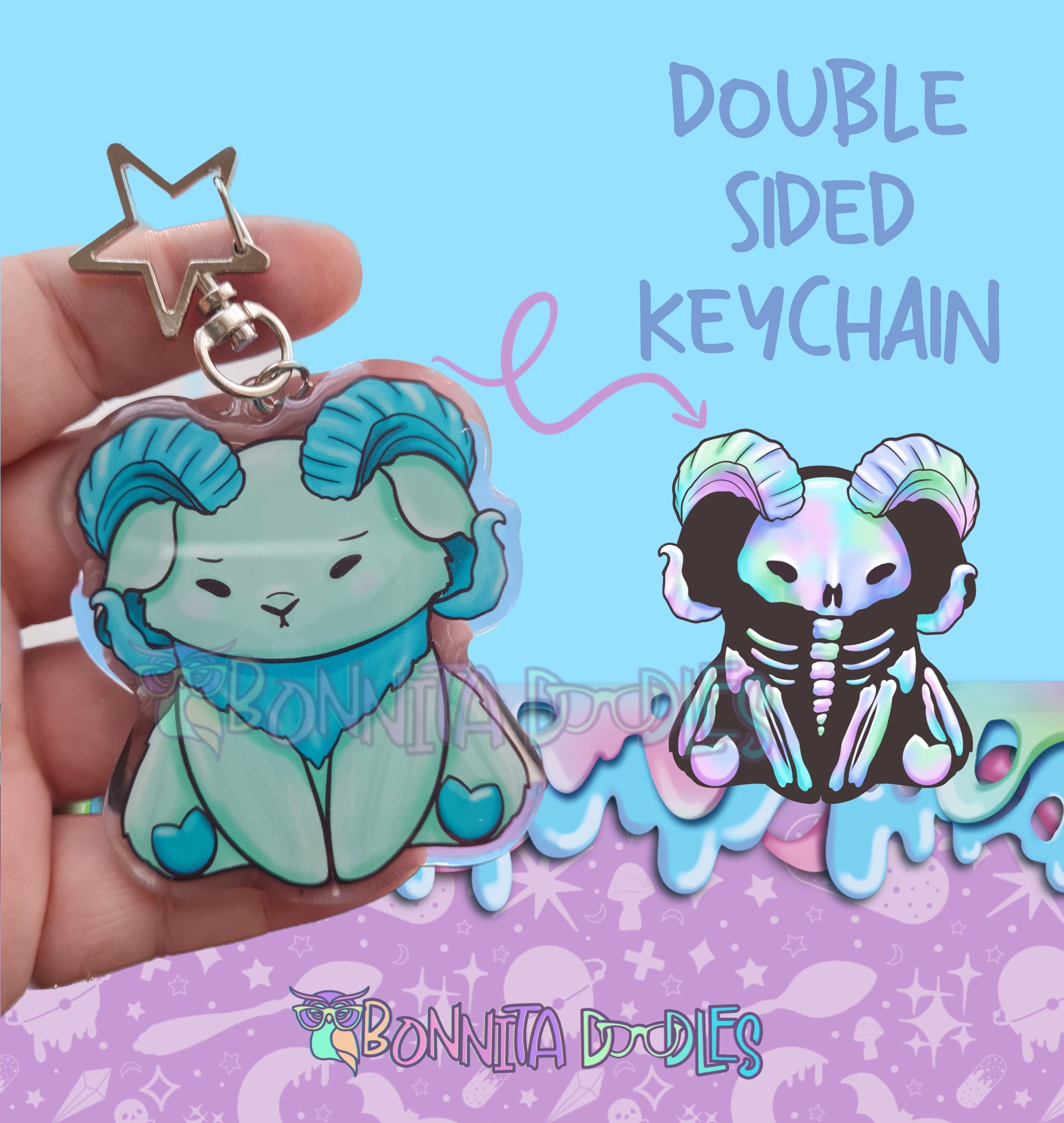 Large Acrylic Keychain - Double sided!