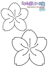 Free Needle Punch Flower template