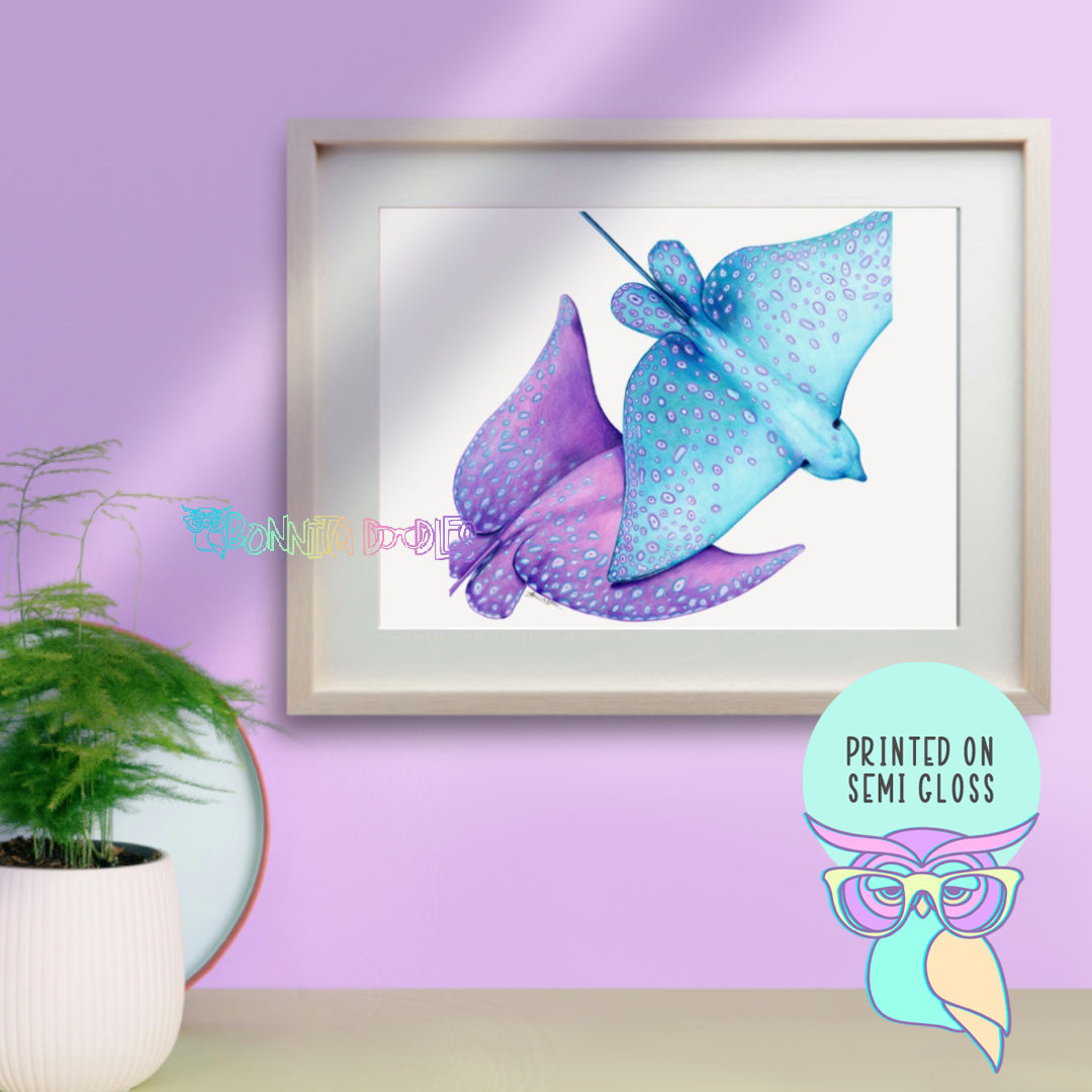 Art Print | Sapphire | Spotted Rays