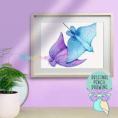 Sapphire | Spotted Rays | Original Art