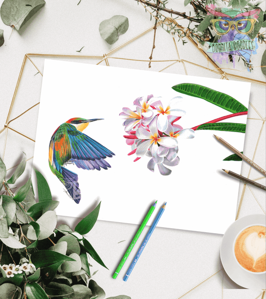 Hummingbird Original Art - BIG SALE! art print, home decor