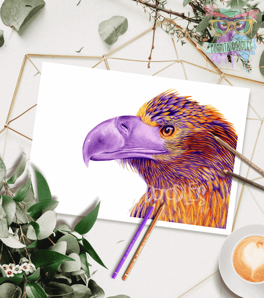 Amethyst Stella Eagle - art print, home decor