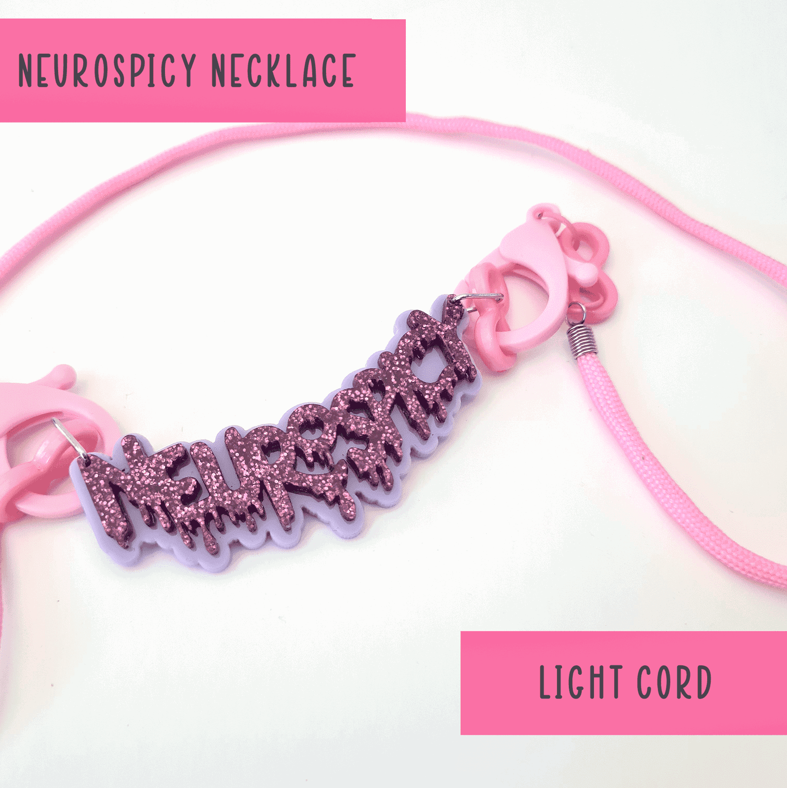 Neurospicy chunky colourful necklace - SMALL - Handmade gifts