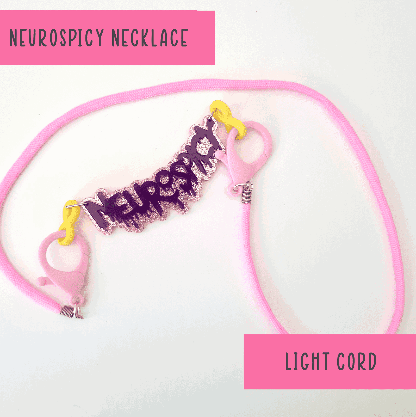 Neurospicy chunky colourful necklace - SMALL - Handmade gifts