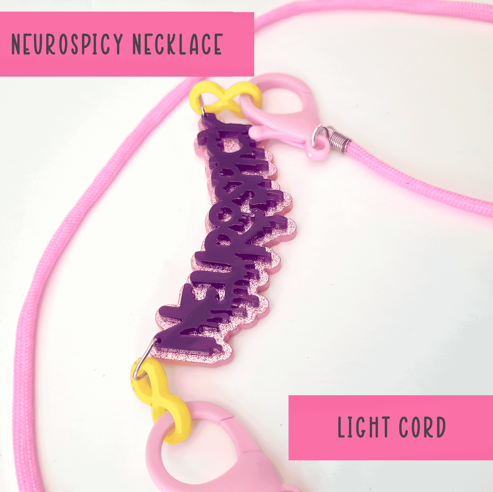 Neurospicy chunky colourful necklace - SMALL - Handmade gifts