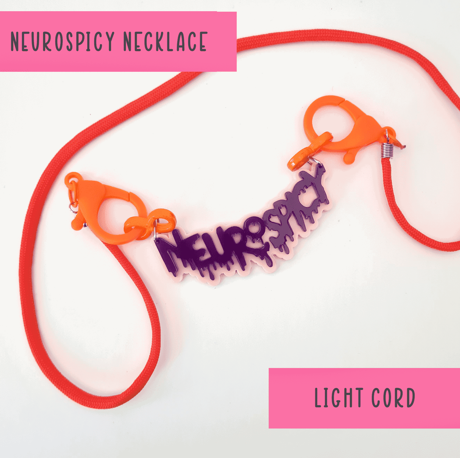 Neurospicy chunky colourful necklace - SMALL - Handmade gifts