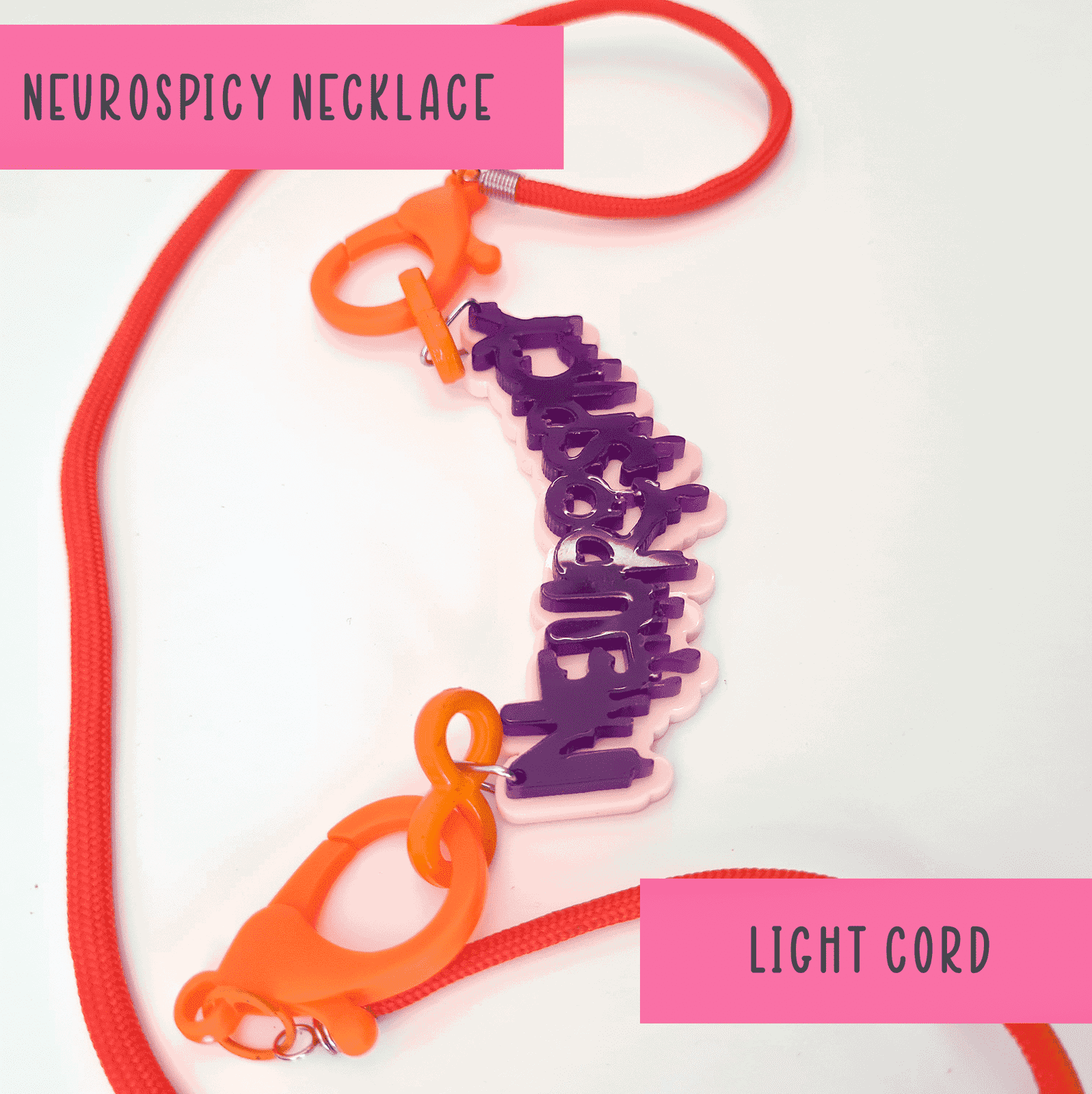 Neurospicy chunky colourful necklace - SMALL - Handmade gifts