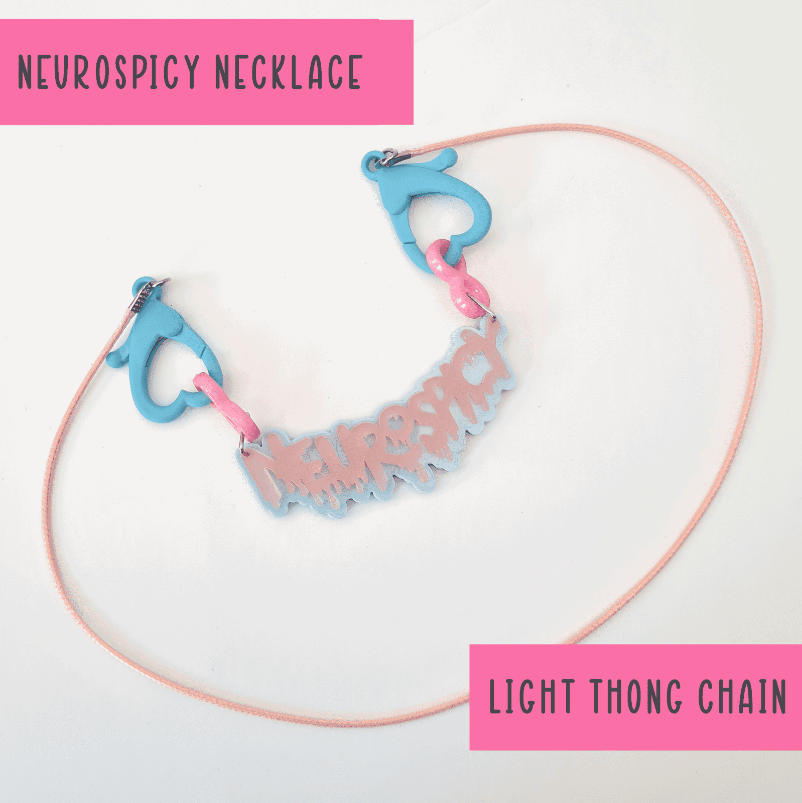 Neurospicy chunky colourful necklace - SMALL - Handmade gifts