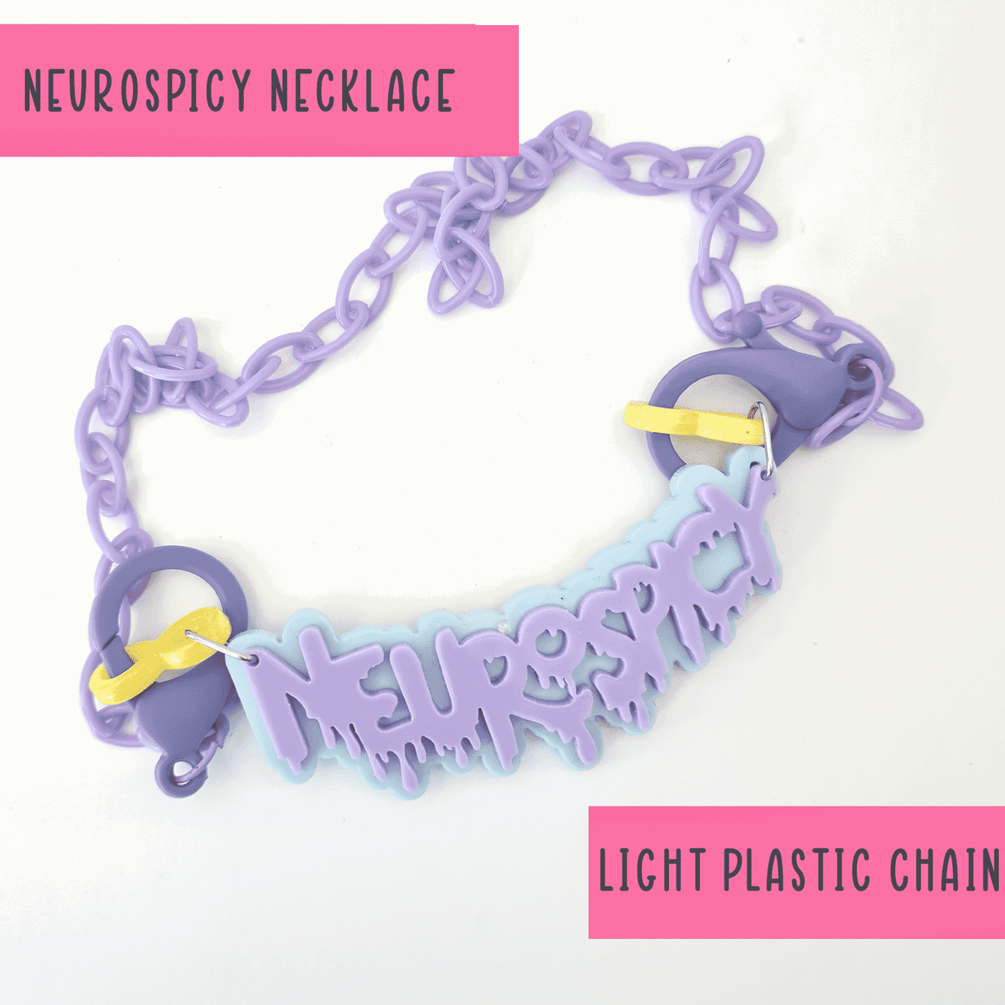 Neurospicy chunky colourful necklace - Medium - Handmade gifts