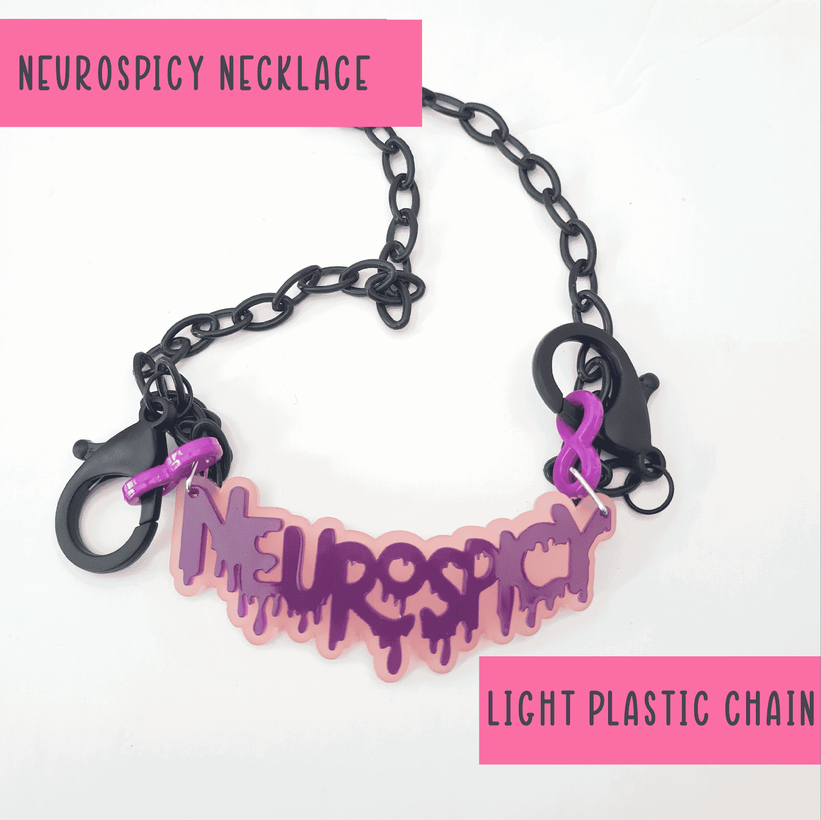 Neurospicy chunky colourful necklace - Medium - Handmade gifts