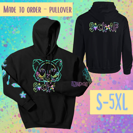 SiCk Af Unisex - made to order zip hoodie black
