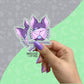 Moody Bat - Matt vinyl stickers - Anxious, Talking, Introverting