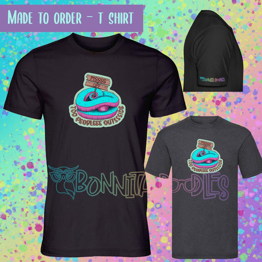 Pisssss off, too peopleee snake Unisex T-Shirt  ~ made to order