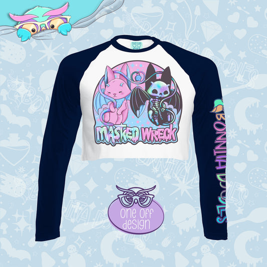Masked Wreck | XL Unisex Crop T Shirt | One off