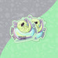 Too tired to care axolotl - Matt vinyl stickers