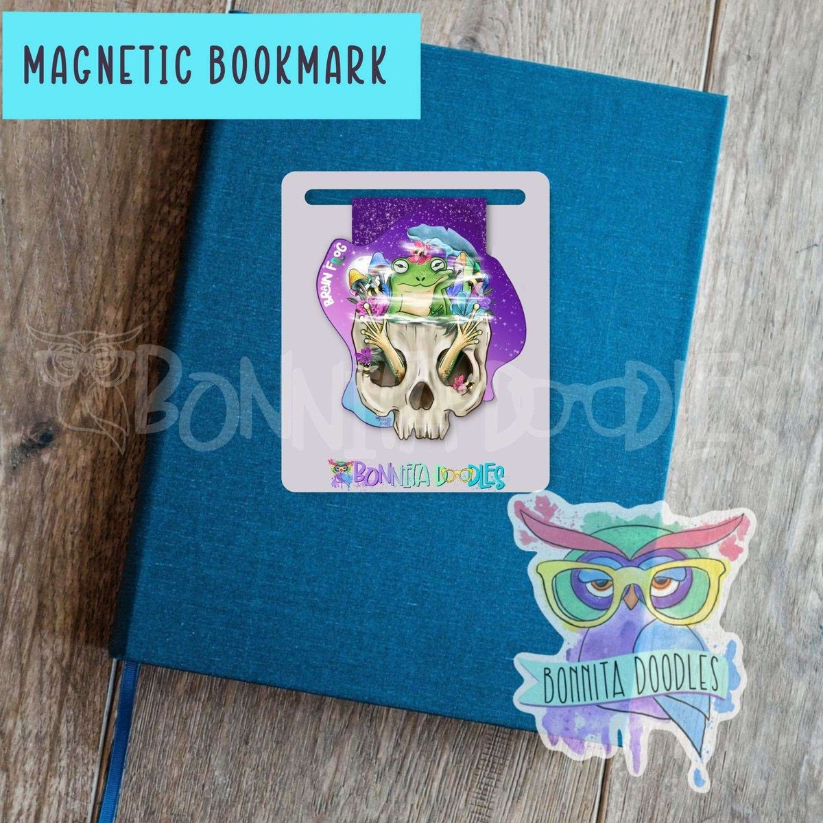 Brain frog - Bob the frog- magnetic bookmark - the perfect gift