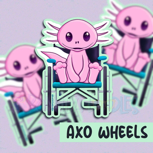 Axolotl Wheelchair vinyl sticker