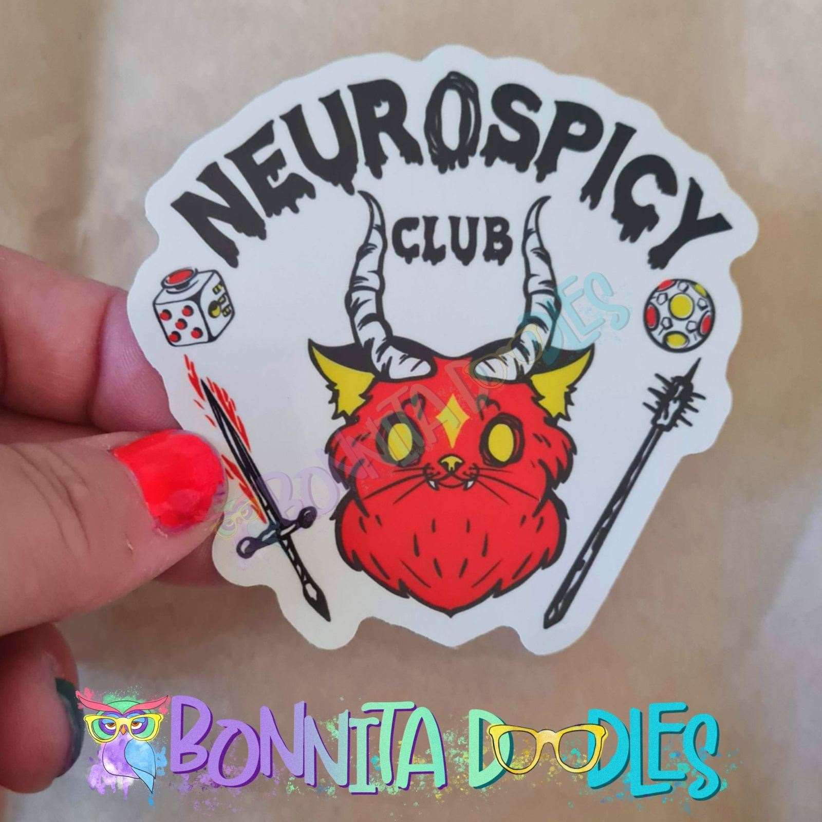 Diversity Club sticker - ADHD - CHRONIC ILLNESS - COFFEE FIRST