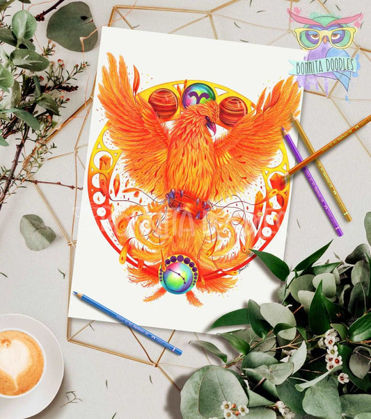 Aries Phoenix - zodiac Series art home decor print