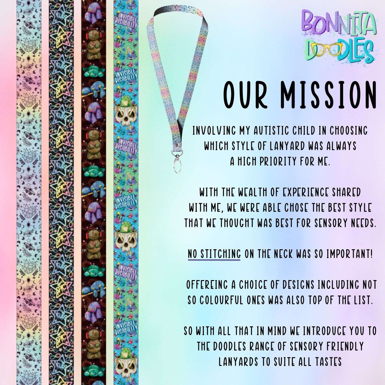 Brain Frog - Lanyard - soft and perfect for sensory accommodation.