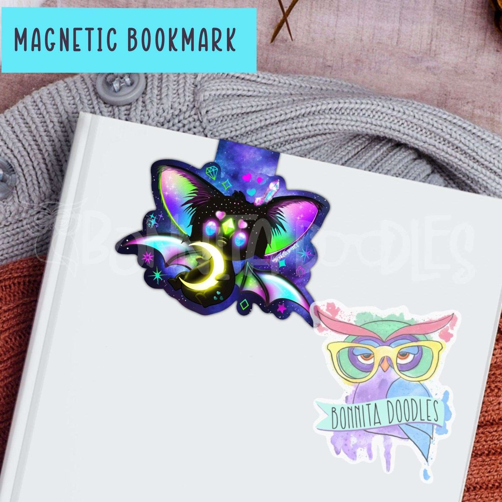 Galaxy bat magnetic bookmark - the perfect gift