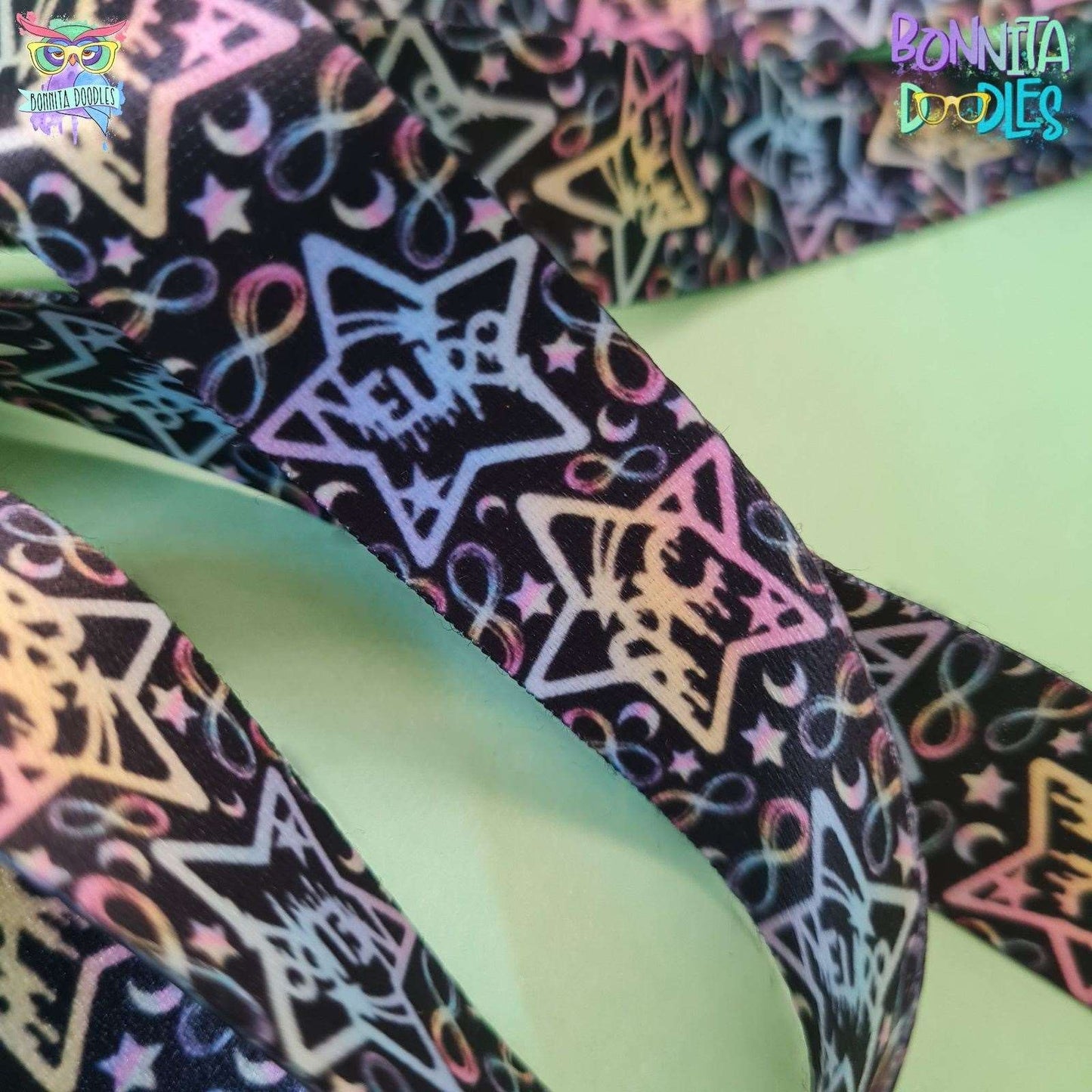 Neurospicy stars - Lanyard - soft and perfect for sensory accommodation.