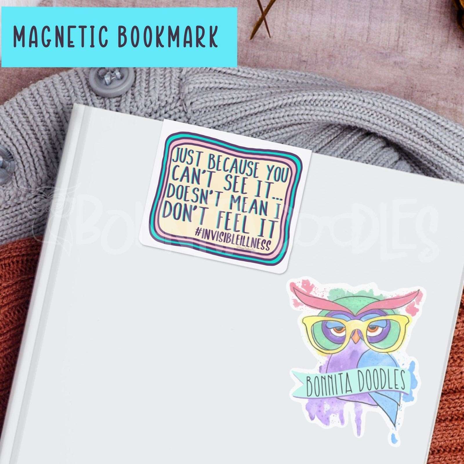 Invisible illness quote magnetic bookmark - the perfect gift