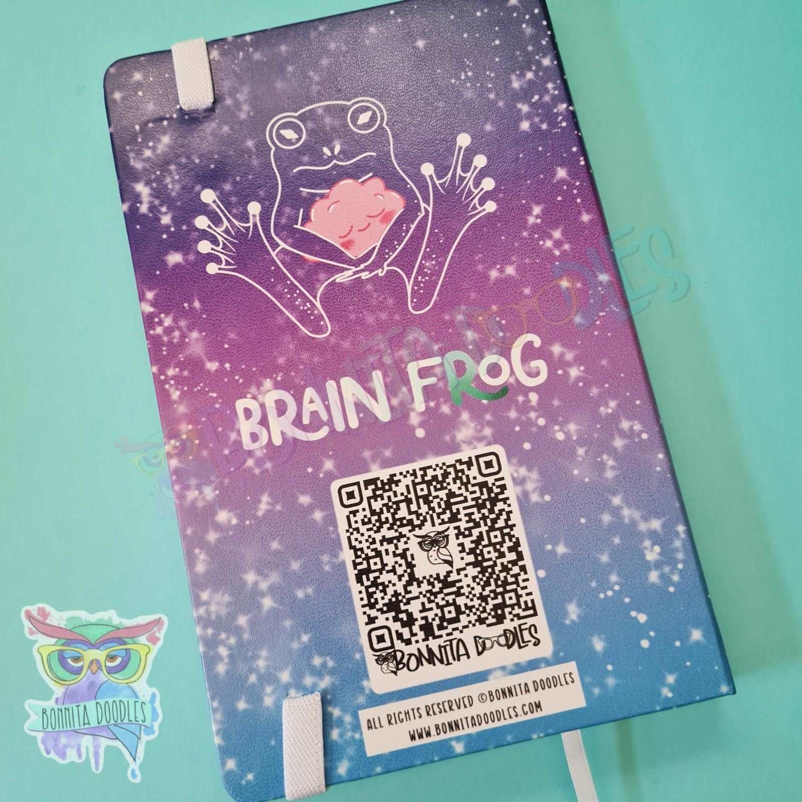 Brain frog journal - notebook - perfect gift