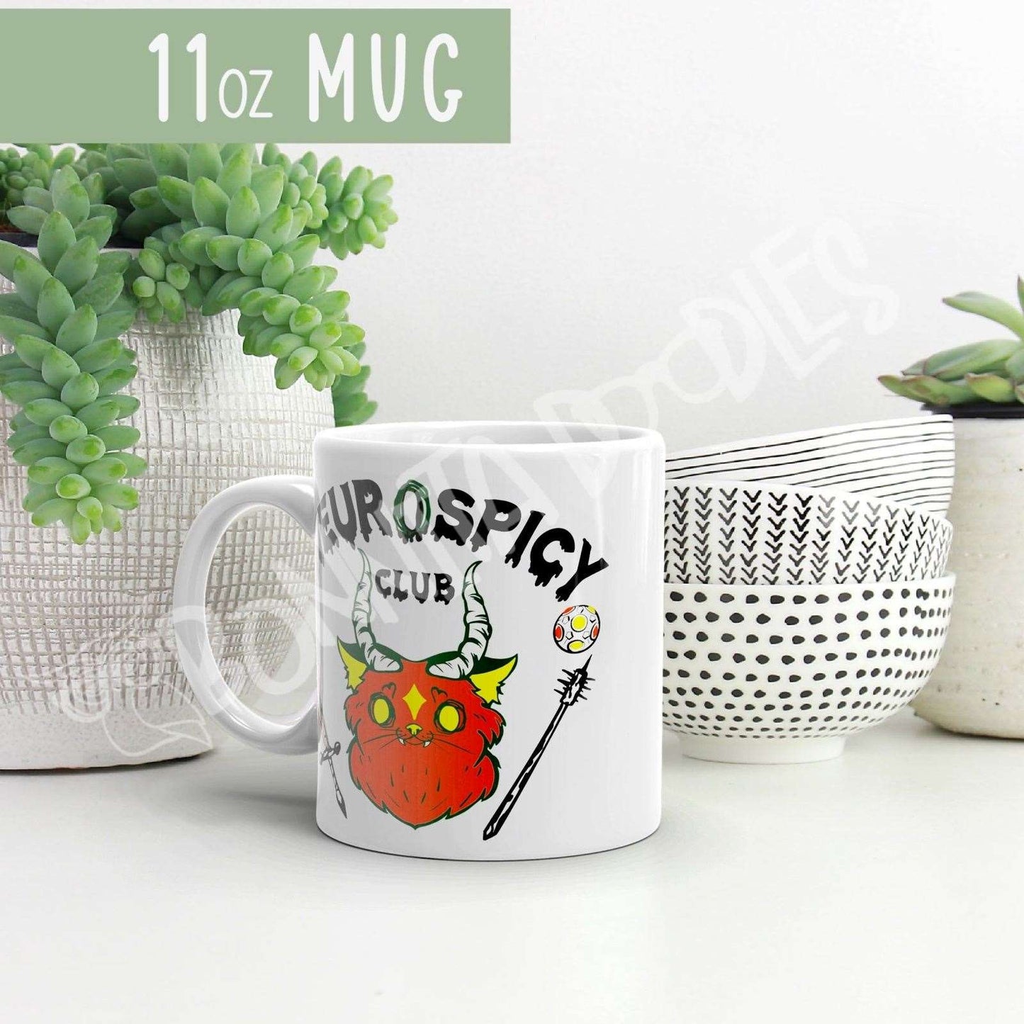 Neurospicy club mug - made to order - can be personalised