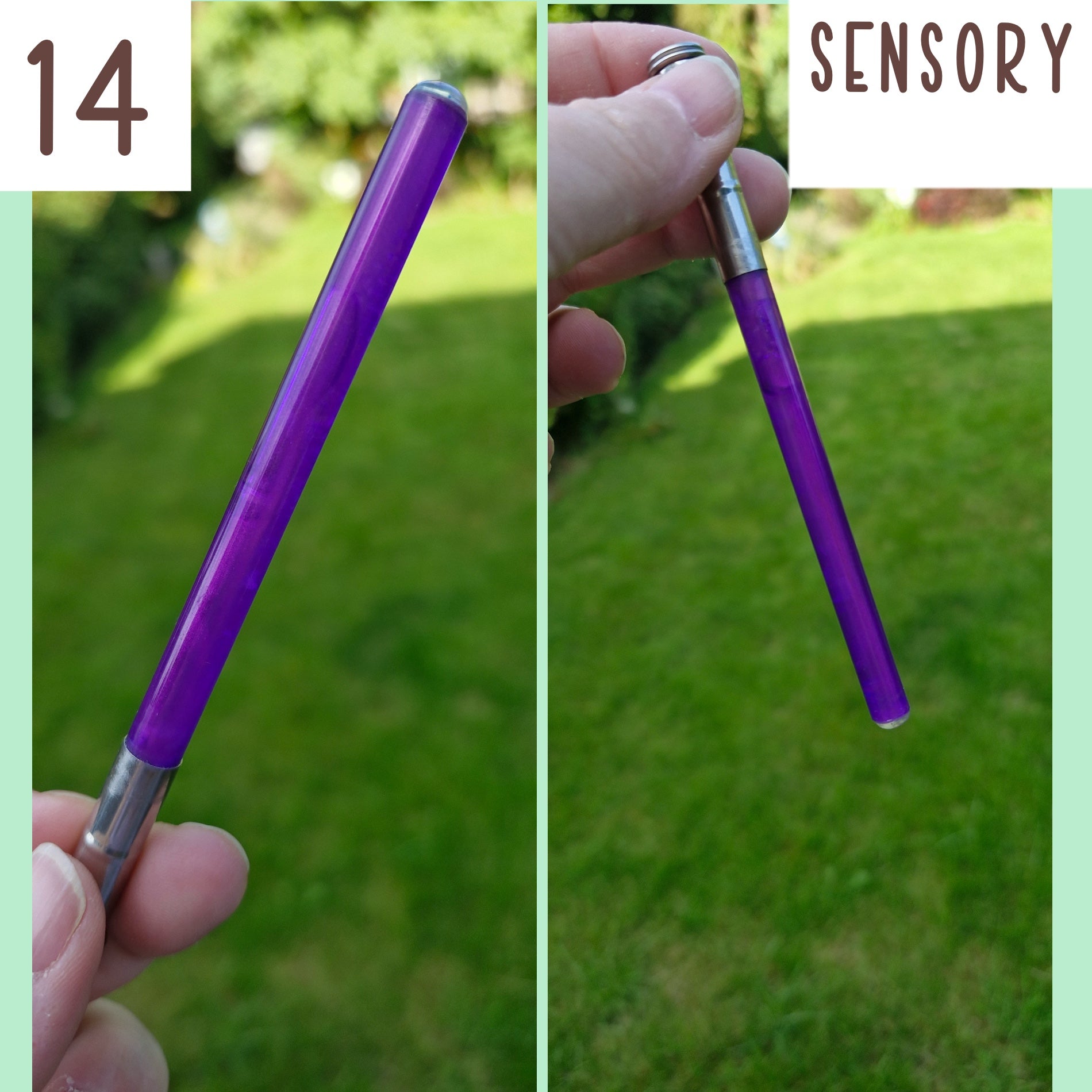Sensory floating pencil extender, hand made for artists, colourists and more