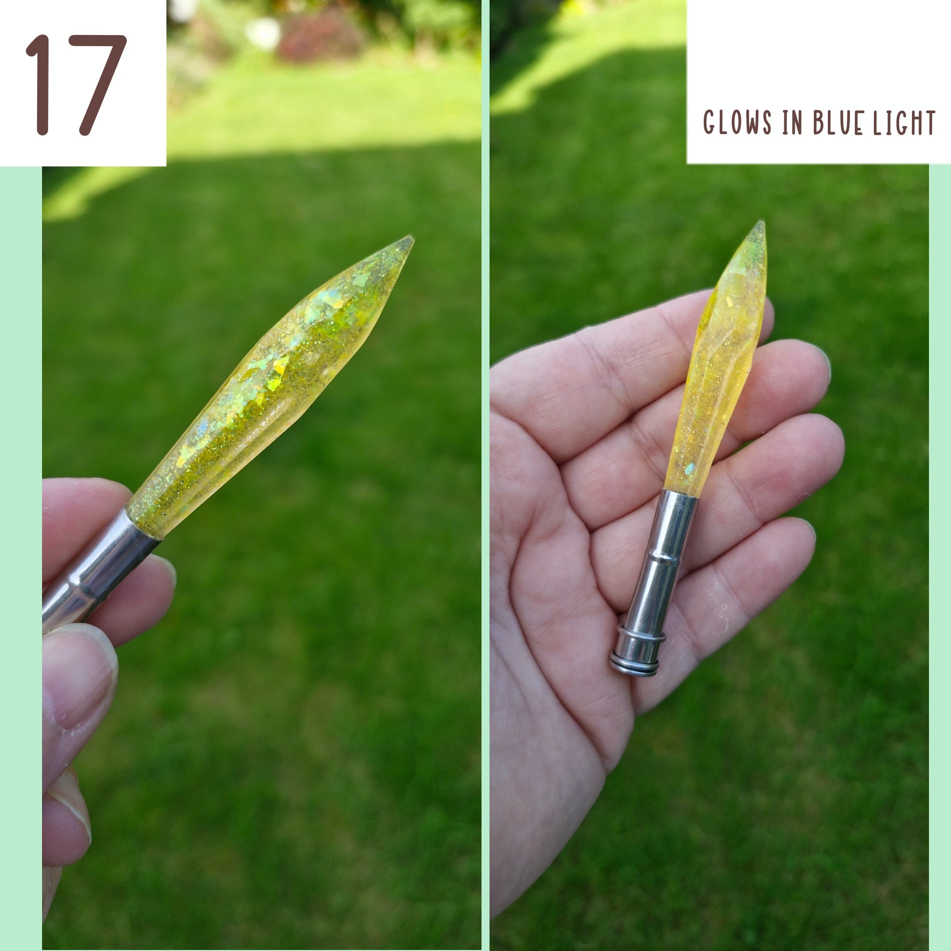 Resin pencil extender, handmade for artists, colourists and more