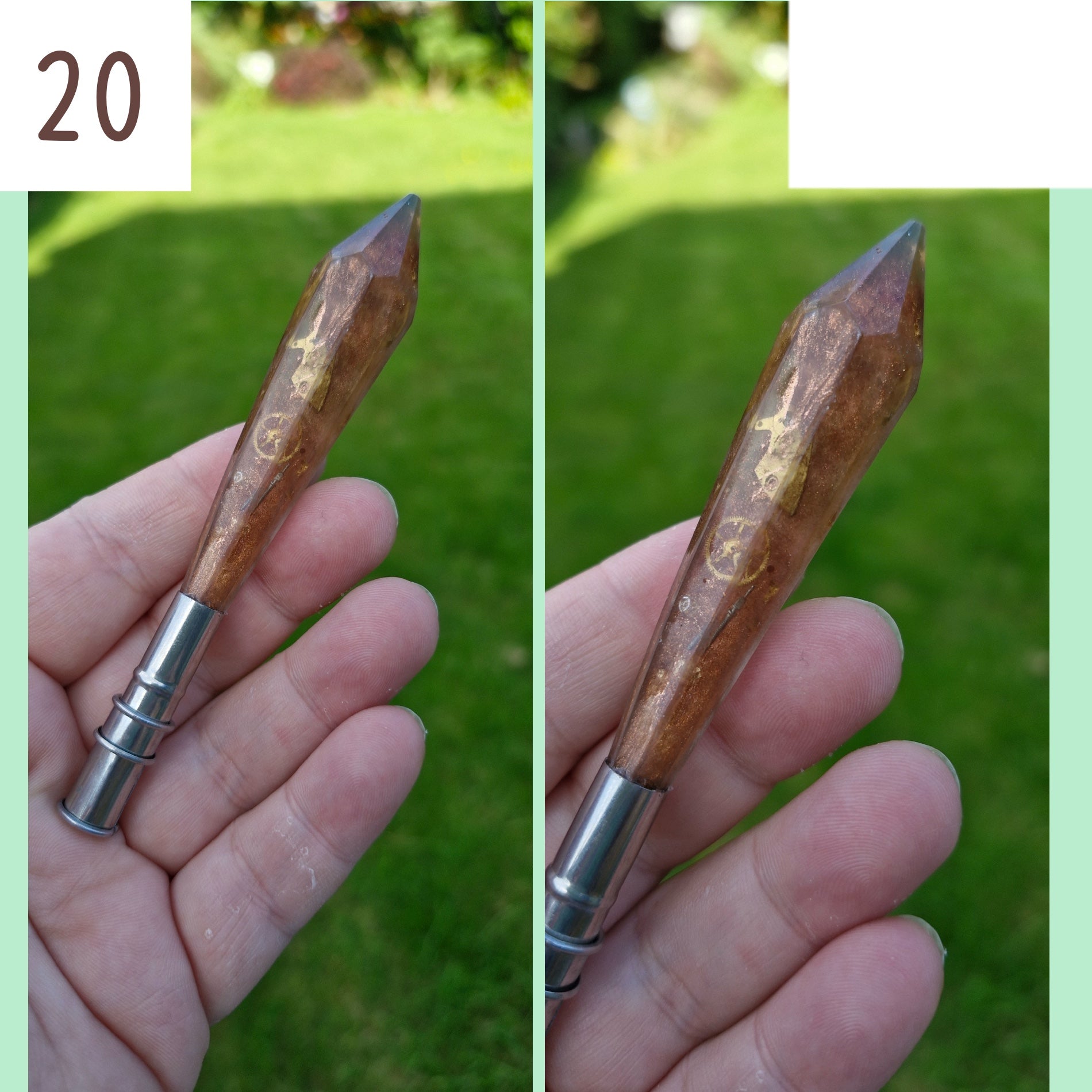 Resin pencil extender, handmade for artists, colourists and more